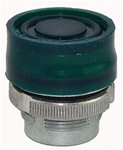 RM2-BP3...BOOTED METAL PUSH BUTTON, SPRING RETURN, GREEN COLOR