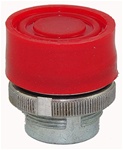 RM2-BP4...BOOTED METAL PUSH BUTTON, SPRING RETURN, RED COLOR