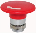 RM2-BS64...MUSHROOM HEAD METAL PUSH BUTTON, TURN TO RELEASE, 60MM, RED COLOR