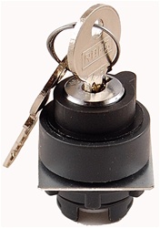 RP2-BG8...PLASTIC KEY SELECTOR HEAD, 3 POSITION, CENTER POSITION, STAY PUT TO LEFT & SPRING RETURN FROM RIGHT TO CENTER TYPE