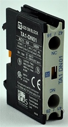 TA1-DN01...AUXILIARY CONTACT, 0 NORMALLY OPEN, 1 NORMALLY CLOSED