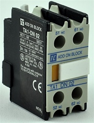 TA1-DN02...AUXILIARY CONTACT, 0 NORMALLY OPEN, 2 NORMALLY CLOSED