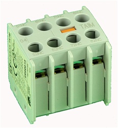 TA1-M22...AUXILIARY CONTACT BLOCKS, FRONT MOUNTING, 2 NORMALLY OPEN, 2 NORMALLY CLOSED CONTACTS