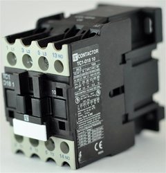 TC1-D1810-N5...3 POLE CONTACTOR 415/50VAC OPERATING COIL, N O AUX CONTACT