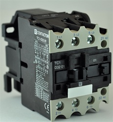 TC1-D3201-E5...3 POLE CONTACTOR 48/50VAC, WITH AC OPERATING COIL, N C AUX CONTACT