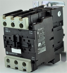 TC1-D5011-B5...3 POLE CONTACTOR 24/50VAC, WITH AC OPERATING COIL, N O & N C AUX CONTACT