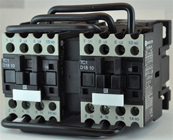 TC2-D1810-B6...3 POLE REVERSING CONTACTOR 24/60VAC, WITH AC OPERATING COIL, N O AUX CONTACT