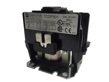 TCDP301-B6 (24/60VAC)...DEFINITE PURPOSE 1-POLE CONTACTOR WITHOUT SHUNT 24/60VAC