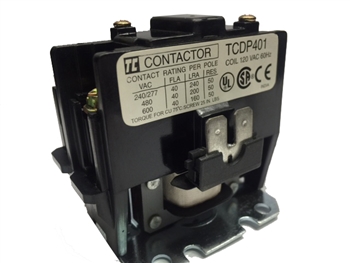 TCDP401-B6 (24/60VAC)...DEFINITE PURPOSE 1-POLE CONTACTOR WITHOUT SHUNT 24/60VAC