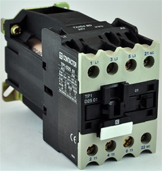 TP1-D2501-BD...3 POLE NON-REVERSING CONTACTOR 24VDC, WITH DC OPERATING COIL, N C AUX CONTACTS