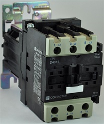 TP1-D4011-BD...3 POLE NON-REVERSING CONTACTOR 24VDC OPERATING COIL, 1 N-O & 1 N-C AUX CONTACTS